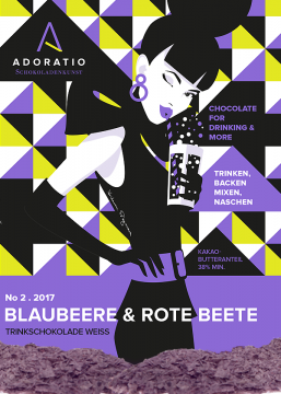 Adoratio White Drinking Chocolate Blueberry & Beet Root