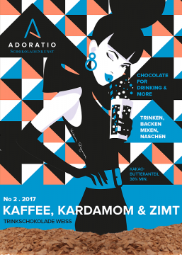 Artisan White Drinking Chocolate Coffee, Cardamom & Cinnamon