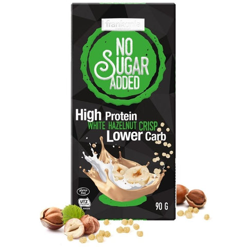 No Sugar Added High Protein White Chocolate Hazelnut Crisp - Chocolate & More Delights