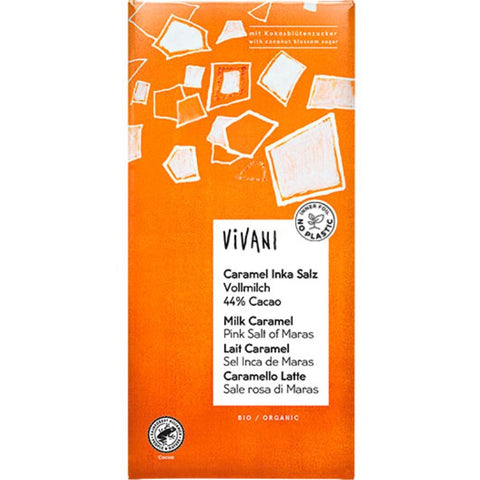 Vivani Milk Chocolate Caramel Pink Salt - Chocolate & More Delights