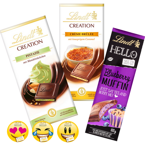 Popular Chocolate Brands - Lindt Creation, Lindt Hello, Ritter Sport, Milka - Chocolate & More Delights