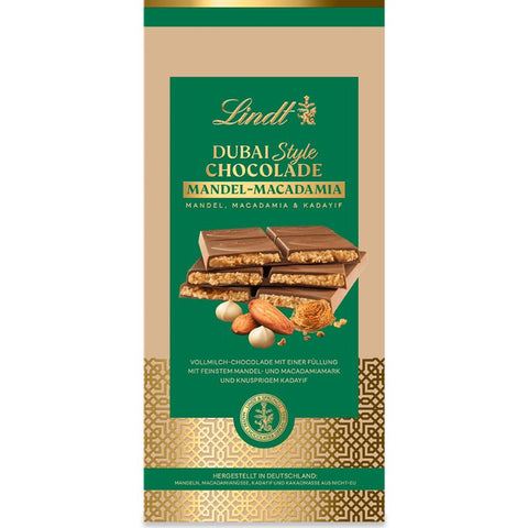 Lindt Dubai Style Chocolate Almond & Macadamia - Chocolate & More Delights