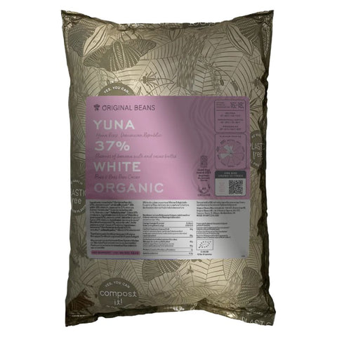 Original Beans Yuna 37% Organic White Chocolate Couverture - Chocolate & More Delights