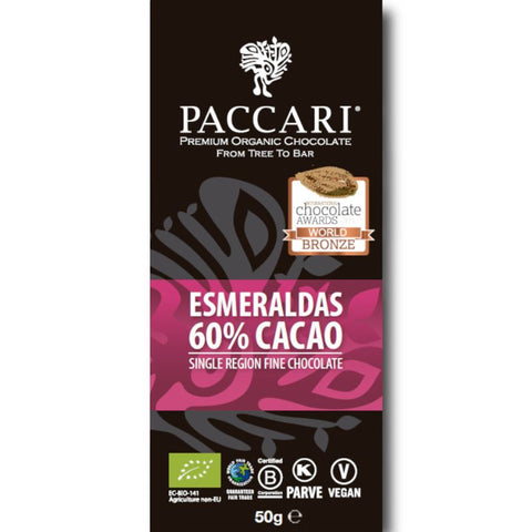 Paccari Organic Single Origin Chocolate Esmeraldas - Chocolate & More Delights