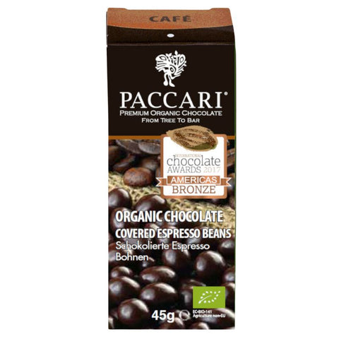 Paccari Organic Chocolate Covered Espresso Beans - Chocolate & More Delights