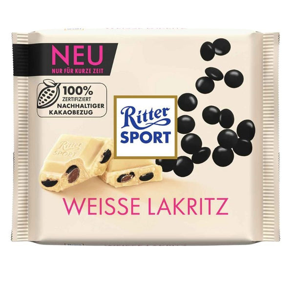 Ritter Sport White Chocolate Licorice - Chocolate & More Delights