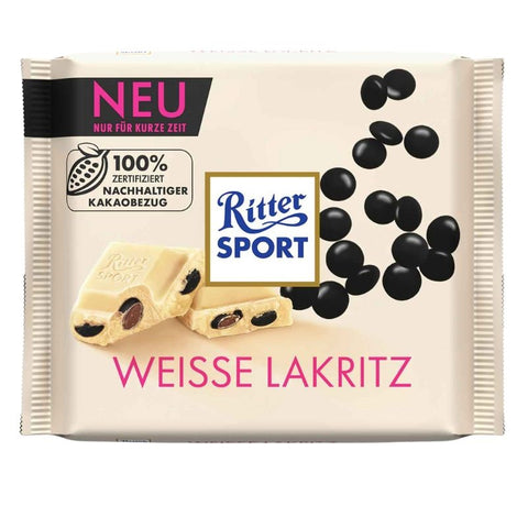 Ritter Sport White Chocolate Licorice - Chocolate & More Delights
