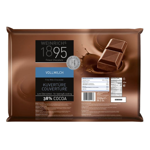 Weinrich Milk Couverture Chocolate 2.5 kg - Chocolate & More Delights