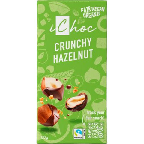 iChoc Vegan Chocolate Crunchy Hazelnut - Chocolate & More Delights