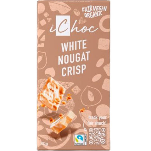IChoc Vegan Chocolate White Nougat Crisp - Chocolate & More Delights