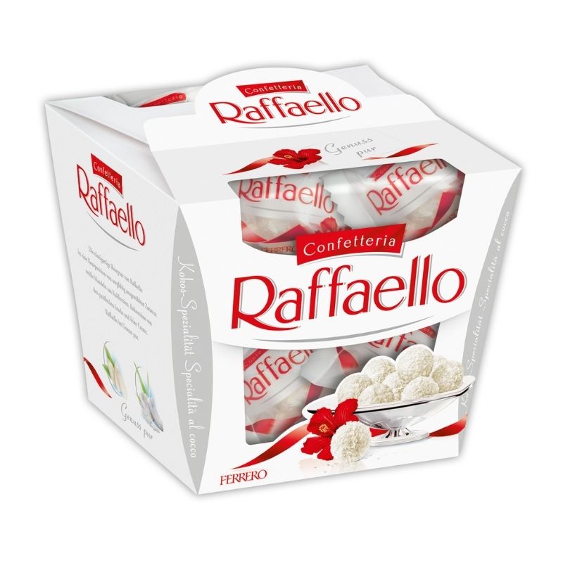 Ferrero Chocolate pralines collection box with Raffaello, Ferrero