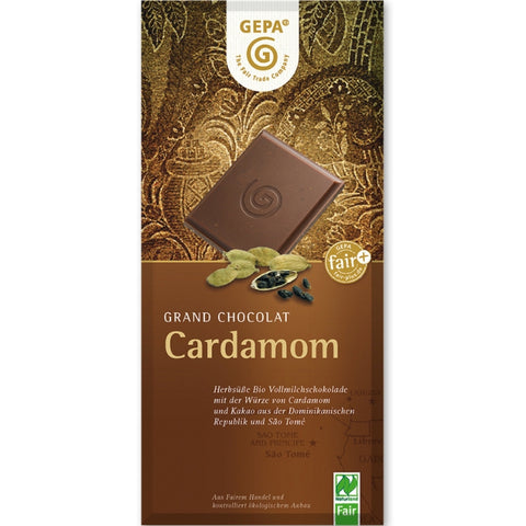 Gepa Fair Trade Chocolate Cardamom - Chocolate & More Delights
