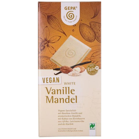 Vegan White Chocolate Vanilla Almond - Chocolate & More Delights