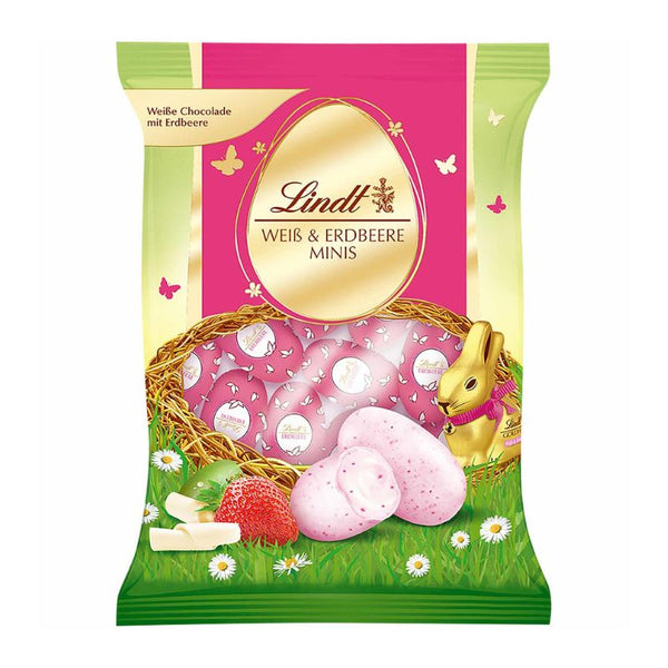 Lindt White Chocolate & Strawberry Eggs - Chocolate & More Delights