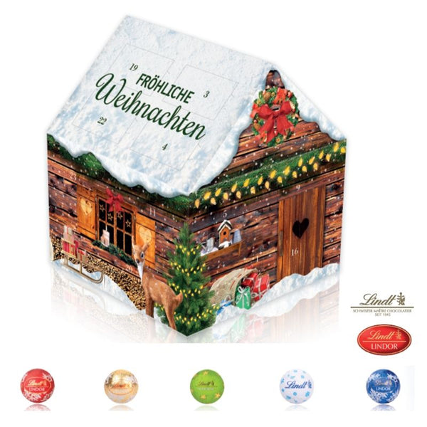 Lindt Christmas Cottage Custom Advent Calendar - Chocolate & More Delights