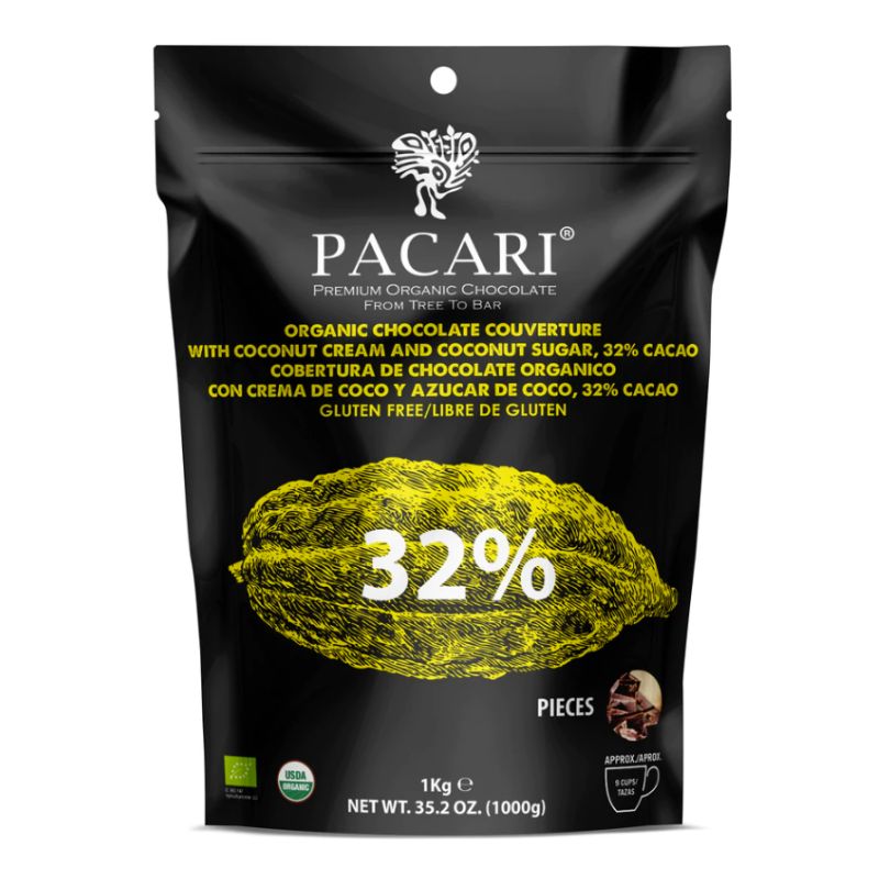 Pacari Vegan Couverture Chocolate 32% Coconut Sugar – Chocolate & More  Delights