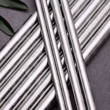 Stainless Steel Cocktail Straws Crack Pattern - Silver - Chocolate & More Delights