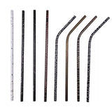 Stainless Steel Cocktail Straws Crack Pattern - Chocolate & More Delights