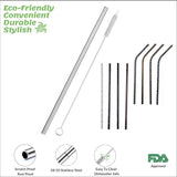 Stainless Steel Cocktail Straws Crack Pattern - Chocolate & More Delights