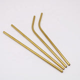 Stainless Steel Cocktail Straws Gold - Chocolate & More Delights