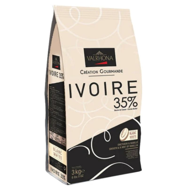 Valrhona White Couverture Chocolate Ivoire 35% - Chocolate & More Delights
