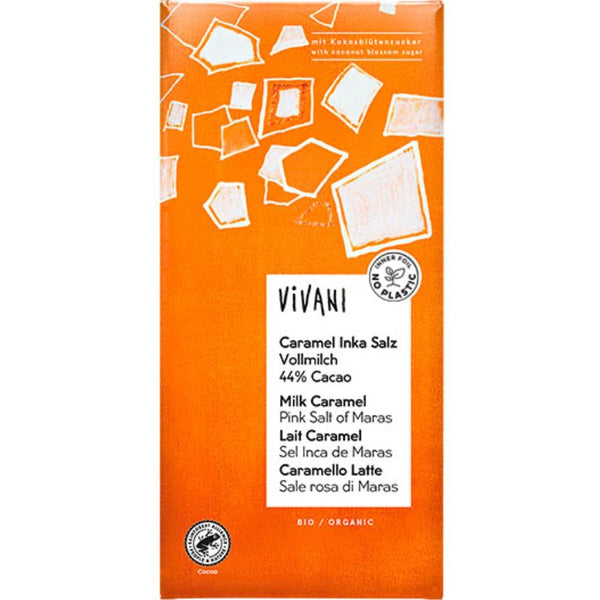 Vivani Milk Chocolate Caramel Pink Salt - Chocolate & More Delights