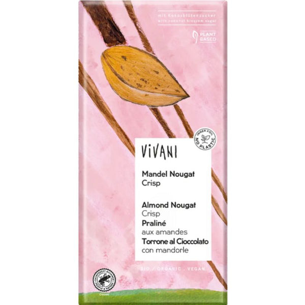 Vivani Organic Vegan Almond Nougat Crisp - Chocolate & More Delights
