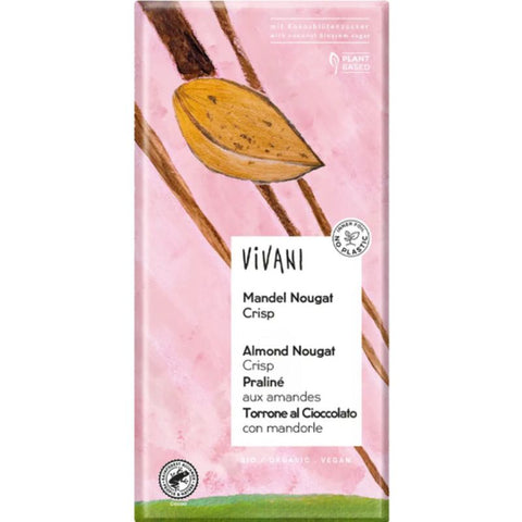 Vivani Organic Vegan Almond Nougat Crisp - Chocolate & More Delights