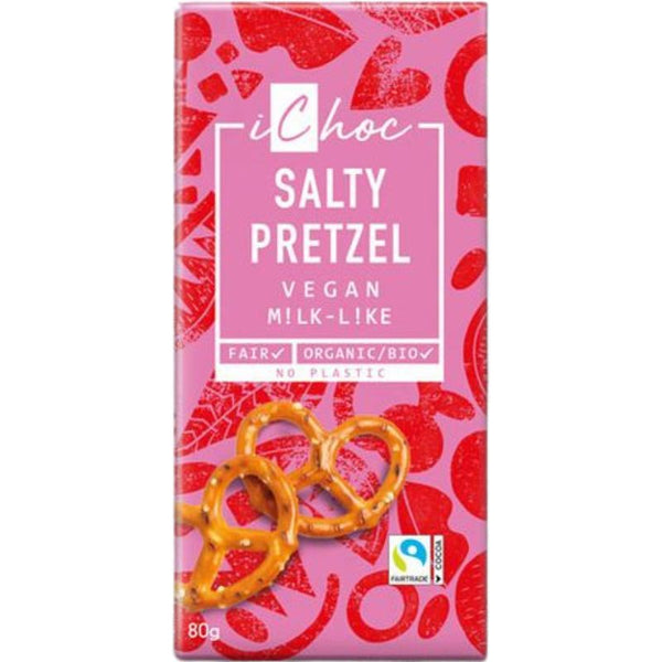 iChoc Vegan Chocolate Salty Pretzel - Chocolate & More Delights