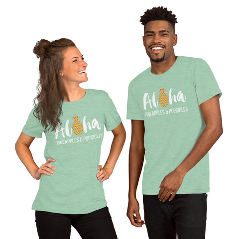 Aloha Pineapples And Popsicles - Unisex T-Shirt - Chocolate & More Delights