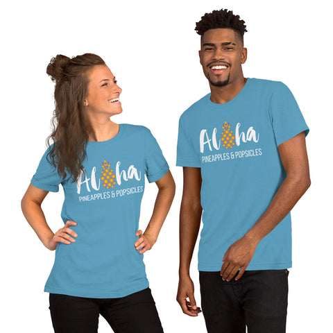 Aloha Pineapples And Popsicles - Unisex T-Shirt - Chocolate & More Delights