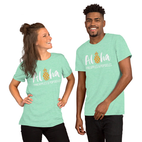 Aloha Pineapples And Popsicles - Unisex T-Shirt - Chocolate & More Delights