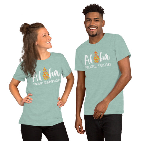 Aloha Pineapples And Popsicles - Unisex T-Shirt - Chocolate & More Delights