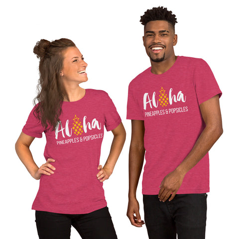 Aloha Pineapples And Popsicles - Unisex T-Shirt - Chocolate & More Delights