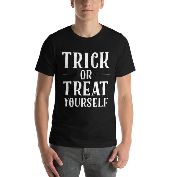 Halloween - Trick Or Treat Yourself - Short Sleeve Unisex T-Shirt - Chocolate & More Delights